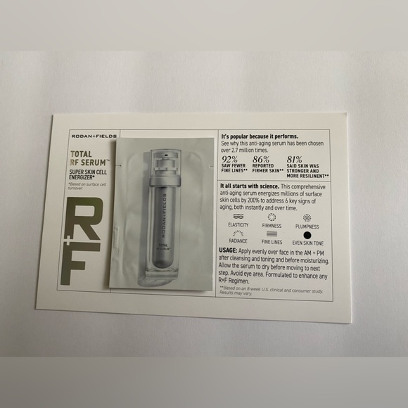 Rodan Fields Total RF Serum Super Skin Cell Energizer SAMPLE!!!! - Picture 1 of 4